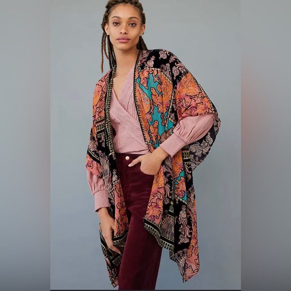 Anthropologie Other - Sharona Velvet Kimono One Size